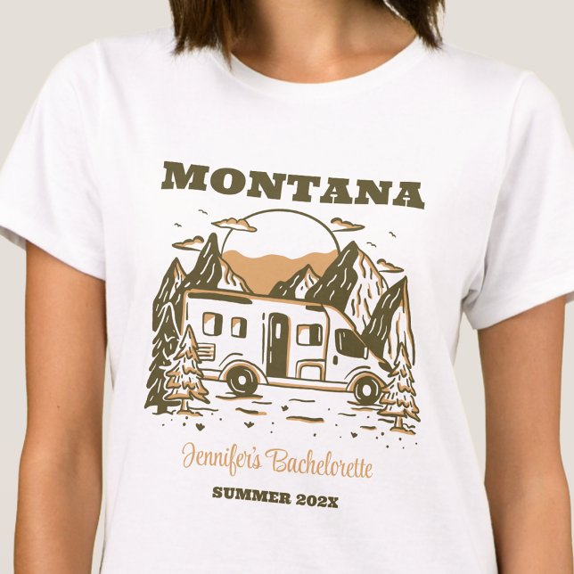 Camp Junggeselinnen-Abschied Girls Trip Glamping T-Shirt (Von Creator hochgeladen)
