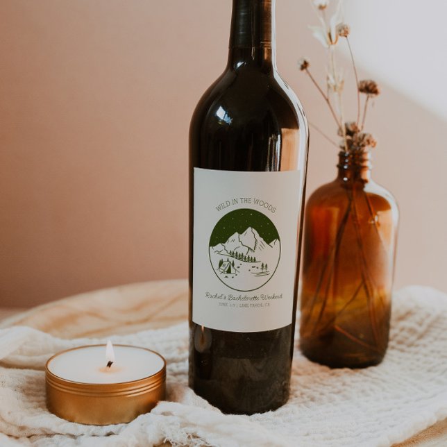 Camp Junggeselinnen-Abschied Personalisiert Weinetikett (Von Creator hochgeladen)