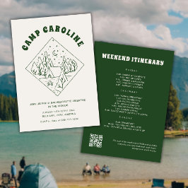 Camp-Junggeselinnen-Abschied - QR-Code Einladung