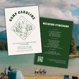 Camp-Junggeselinnen-Abschied - QR-Code Einladung