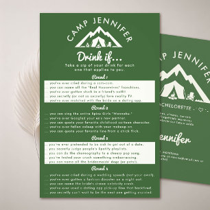 Camp-Junggeselinnen-Abschied-Spiel trinken, wenn F Flyer