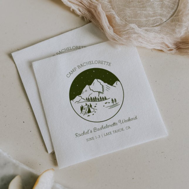 Camp Junggeselinnen-Abschied Theme Napkins Serviette (Von Creator hochgeladen)