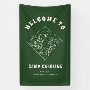 Camp Junggeselinnen-Abschied Willkommen Banner