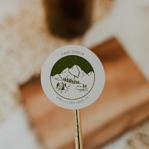 Camp Junggesellinnen-Abschiedsparty-Gunstbeweis-Au Runder Aufkleber