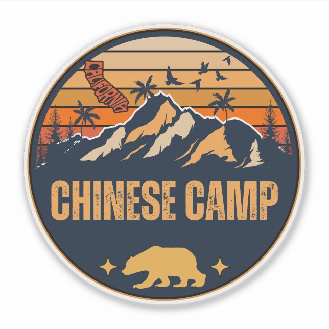 Camp, Kalifornien Aufkleber (Vorderseite)