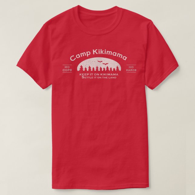 Camp Kikimama Behielt es auf Kikimama Zitat T-Shirt (Design vorne)