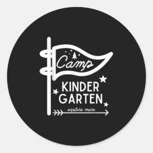 Camp Kindergarten Lehrer Campi Campi Runder Aufkleber