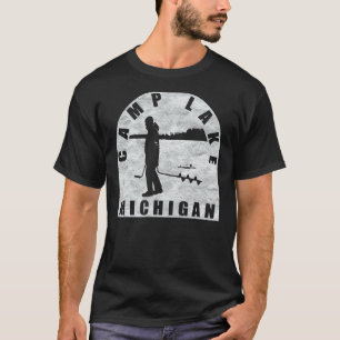 Camp Lake Eisangeln Michigan T-Shirt