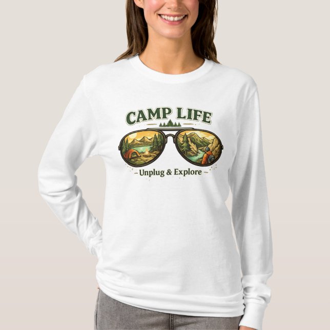 Camp Life Feels Right – Camping Long Sleeve Tee US (Vorderseite)