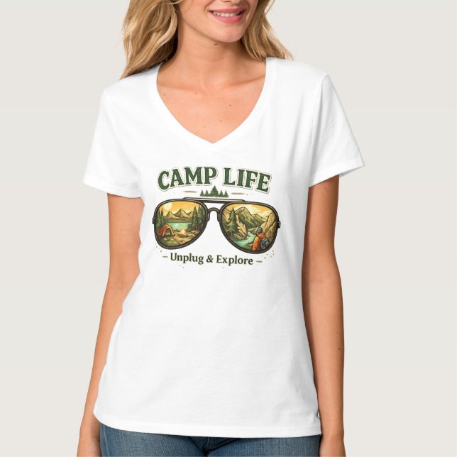 Camp Life Feels Right – Summer Women’s T-Shirt USA (Vorderseite)