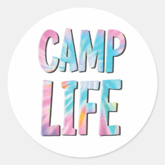 Camp Life Krawatte die Sommer Top für Girls Summer Runder Aufkleber