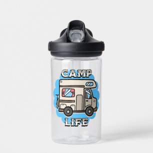 Camp Life   Retro Camper Personalisiert Trinkflasche