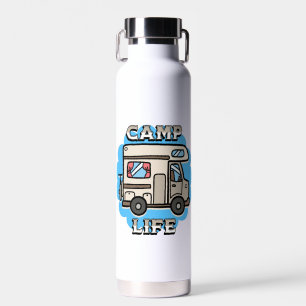 Camp Life   Retro Camper Personalisiert Trinkflasche
