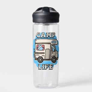 Camp Life   Retro Camper Personalisiert Trinkflasche