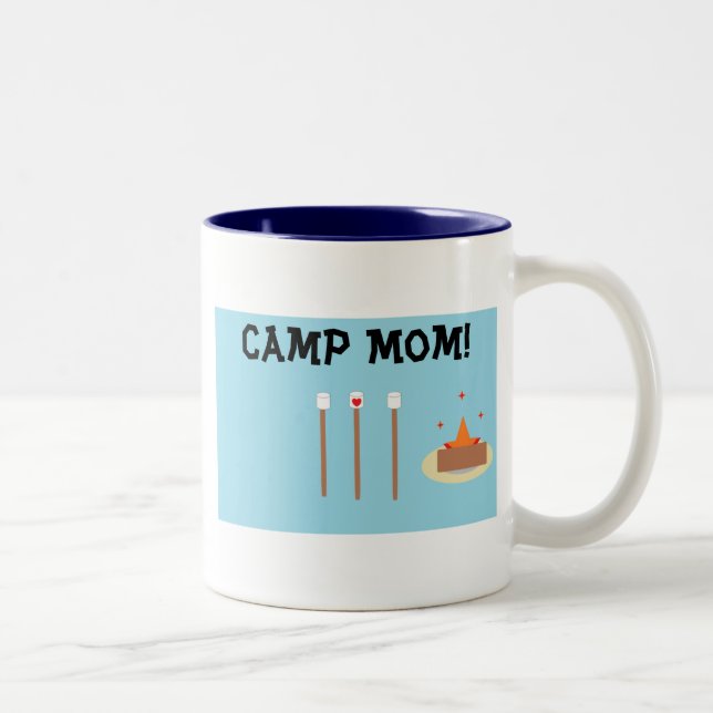 Camp-Mama! Zweifarbige Tasse (Rechts)