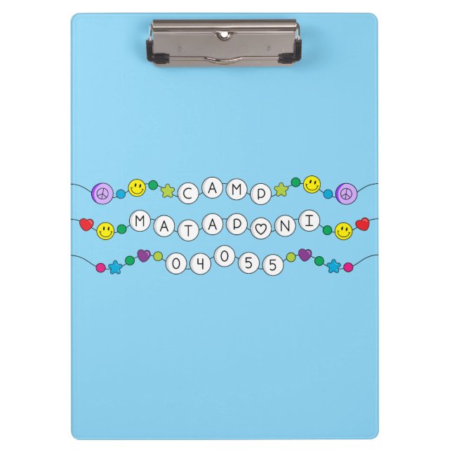 Camp Mataponi Freundschaft Bracelet Clipboard Klemmbrett (Vorderseite)