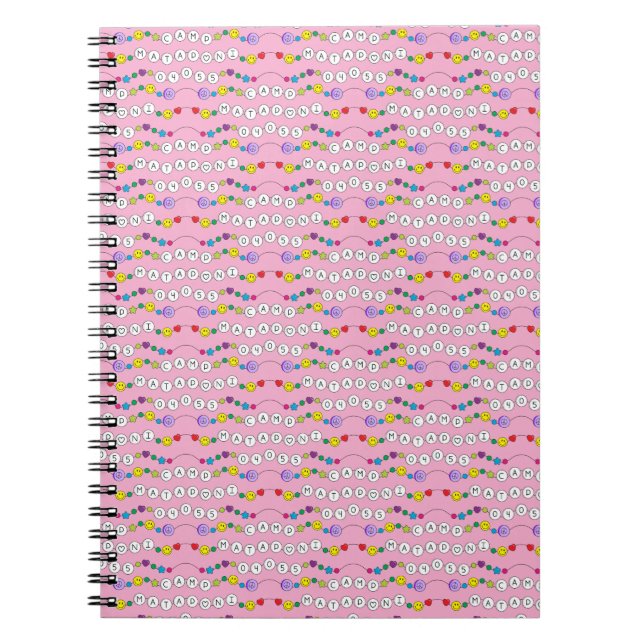 Camp Mataponi Freundschaft Bracelet Notebook Notizblock (Vorderseite)