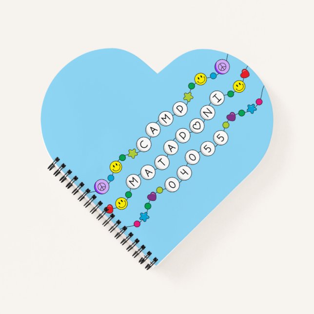 Camp Mataponi Freundschaft Bracelet Notebook Notizbuch (Vorderseite)