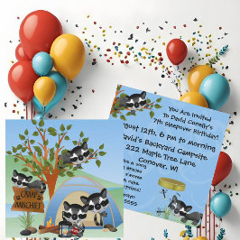 Camp Mischief Birthday Einladung