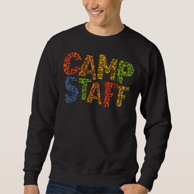 Camp Mitarbeiter Leopard Print Host Summer Counsel Sweatshirt (Vorderseite)