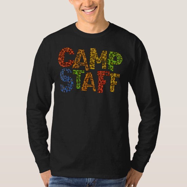 Camp Mitarbeiter Leopard Print Host Summer Counsel T-Shirt (Vorderseite)