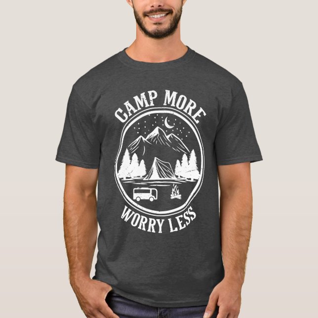 Camp More Worry Less Camping t shirt girl (Vorderseite)