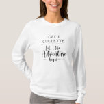 Camp Name Camping Glamping T-Shirt<br><div class="desc">Campingname Glamping Camping Party Tee. Fügen Sie Ihren Camp-Namen hinzu und lass das Abenteuer beginnen! Ideal zum Geburtstag oder Junggeselinnen-Abschied.</div>
