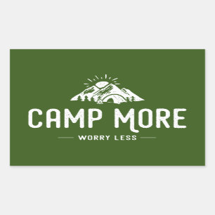 Camp noch Besorgnis erregender Rechteckiger Aufkleber