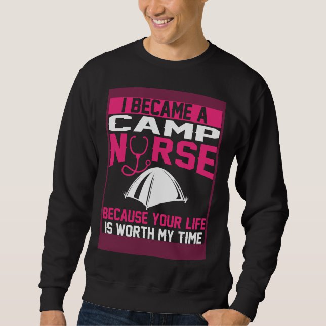 Camp Nurse Apparel  Unique Nurses Sweatshirt (Vorderseite)