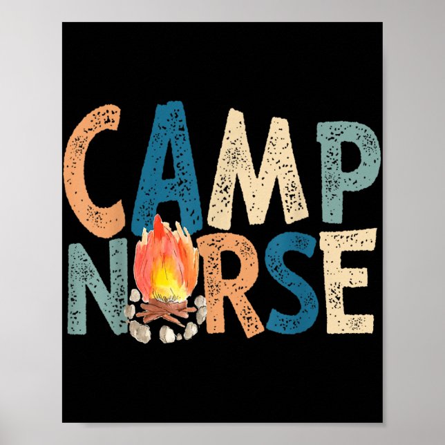 Camp Nurse Retro Poster (Vorne)