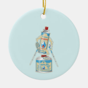 Camp-Ofen Gas Kanister lustige Wanderung Keramik Ornament