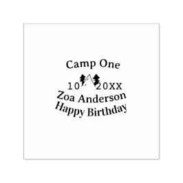 Camp one happy birthday name date campingadventure permastempel