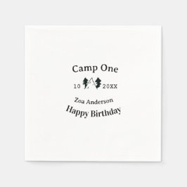 Camp one happy birthday name date campingadventure serviette