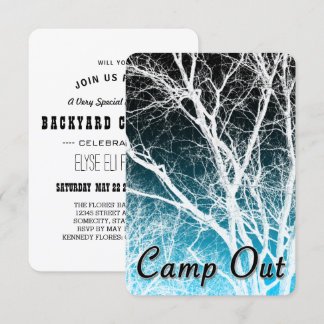 Camp Out Ghost Tree Einladung