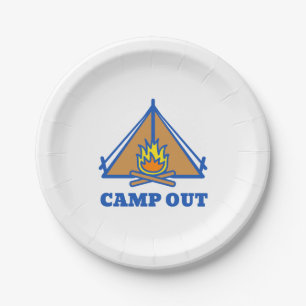 Camp out pappteller
