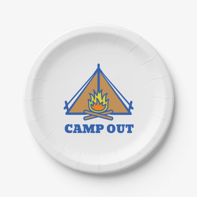 Camp out pappteller (Vorderseite)