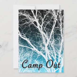 Camp-out-Party: Geisterbaum Einladung