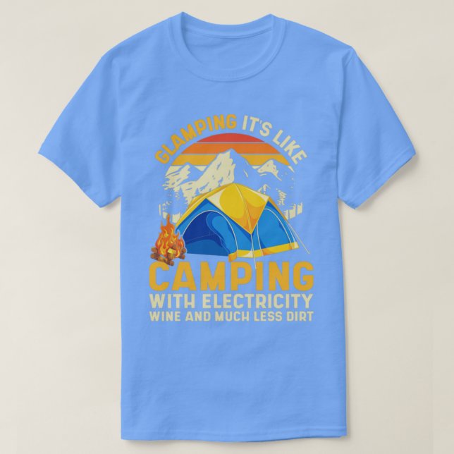 Camp Outdoor Glamping Naturcamper Retro Camping T-Shirt (Design vorne)
