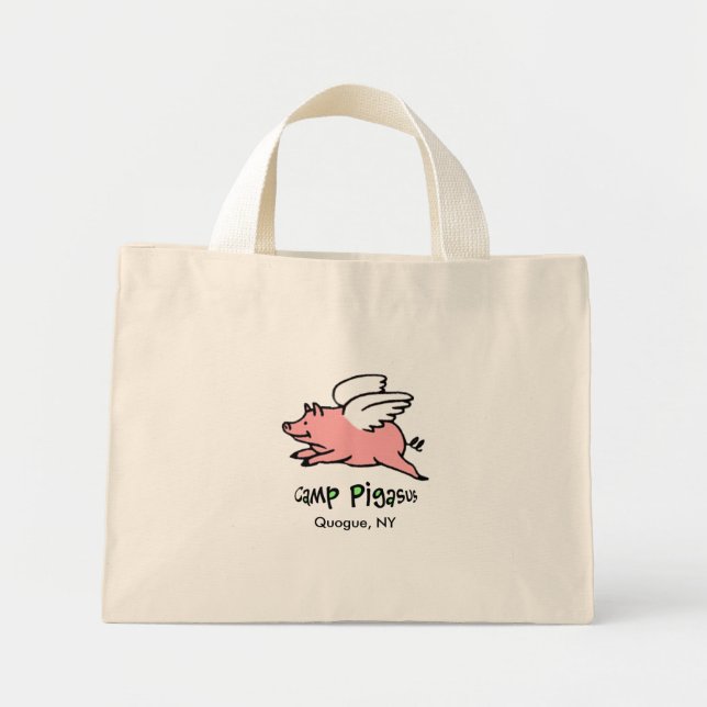 Camp Pigasus, blau-weiß gestreifte Tasche (Vorne)