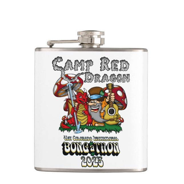 Camp Red Dragon 2025 B.A.T. Flachmann (Vorderseite)