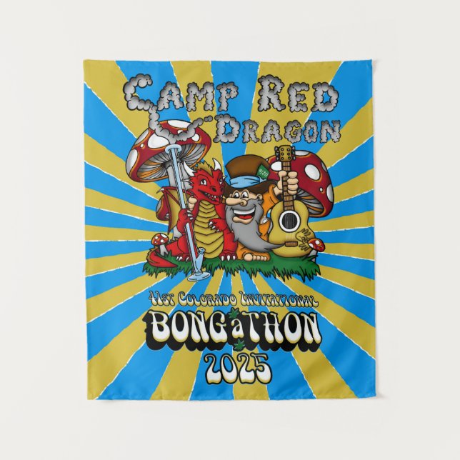 Camp Red Dragon 2025 B.A.T. Tapestry Wandteppich (Vorderseite)