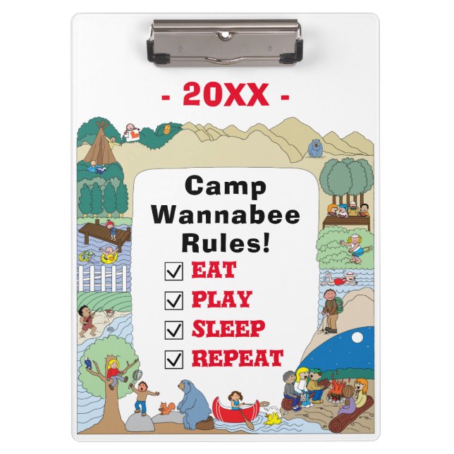 Camp Road Trip Clipboard Klemmbrett (Vorderseite)