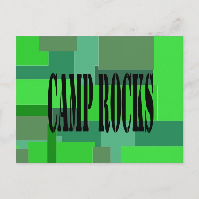 Camp Rocks Camouflage Postkarte (Vorderseite)