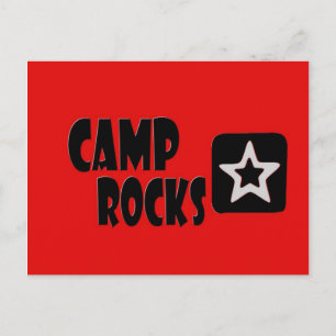 Camp Rocks (rot und schwarz) Postkarte