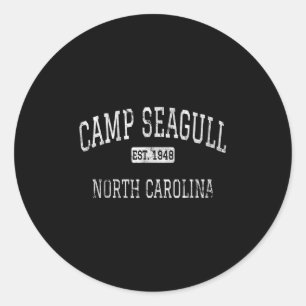 Camp Seagull North Carolina Nc Vintage Runder Aufkleber