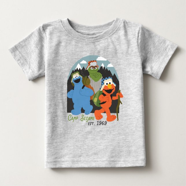 Camp Sesamstraße EST. 1969 Baby T-shirt (Vorderseite)
