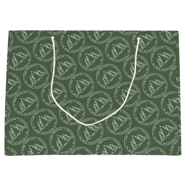 Camp Shattuck - Briefmarke Logo - Geschenktasche Große Geschenktüte (Vorderseite)