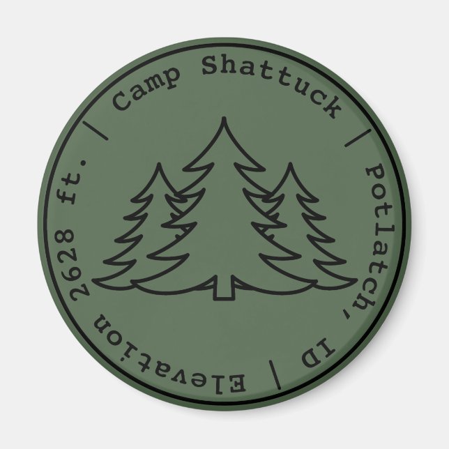 Camp Shattuck - Briefmarke Logo - Magnet (Vorne)