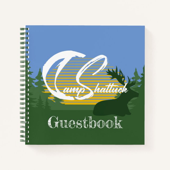 Camp Shattuck - Gästebuch Sunset Elch Notizbuch (Vorderseite)