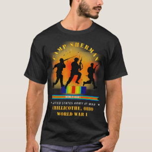Camp Sherman OH w WWI Soldaten Ausbildung WWI X T-Shirt